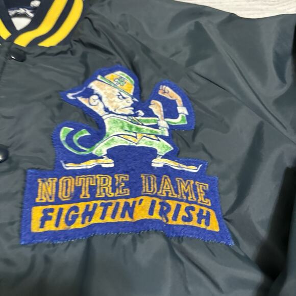 VTG NASCO Notre Dame Fighting Irish Mens Large? Satin Varsity Jacket Please Read - Picture 3 of 11